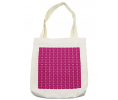 Pinkish Diagonal Squares Tote Bag