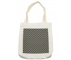 Monochrome Optical Geometric Tote Bag