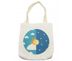 Day and Night Cartoon Tote Bag