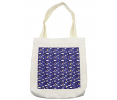 Moon Stars Dots and Clouds Art Tote Bag