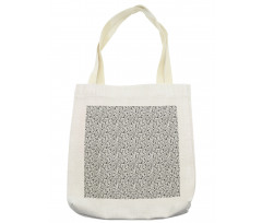 Monochrome Letters Design Tote Bag