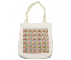 Energetic ABC Silhouettes Tote Bag