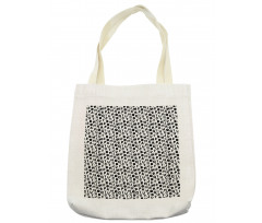 Monochrome Floral Details Tote Bag