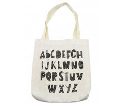 Abstract Modern Letters Tote Bag