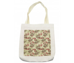 Peacocks and Snowflakes Tote Bag