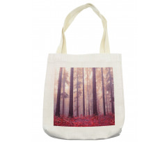 Trees Foggy Sunlight Tote Bag