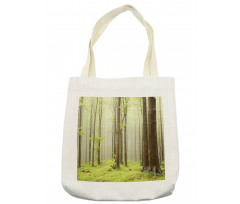 Misty Beech Forest Photo Tote Bag