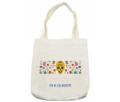 Skull Flora Tote Bag