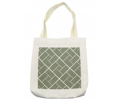 Striped Rectangular Squares Tote Bag