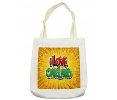 Typographic Pop Art Style Tote Bag