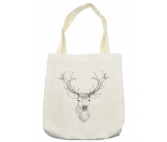 Sketch of Deer Head Tote Bag