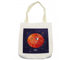 Mars Cartoon Character Tote Bag