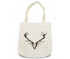 Deer Stag Bones Mounted Tote Bag