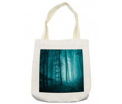 Foggy Dark Country Forest Tote Bag