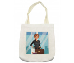 Businesswoman at Office Tote Bag