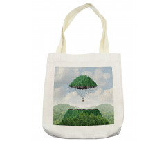 Hot Air Balloon Mountain Tote Bag