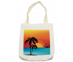 Sunset Trees and an Ocean Tote Bag