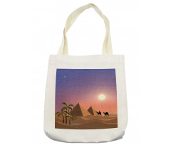 Caravan Camels Desert Scene Tote Bag