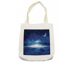 Night Sky Moon Stars Tote Bag