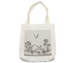 Monotone Greyscale Sand Dunes Tote Bag