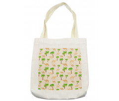 Repeating Camels and Palms Tote Bag