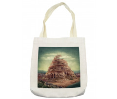 Tower Of Babel Clouds Tote Bag