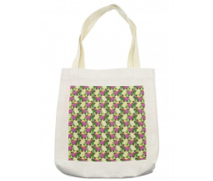 Orchid and Hibiscus Tote Bag