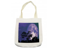 Trees on a Field at Night Tote Bag