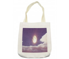 Dramatic Moon and Clouds Tote Bag