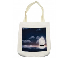 Fisherman in Boat Night Tote Bag