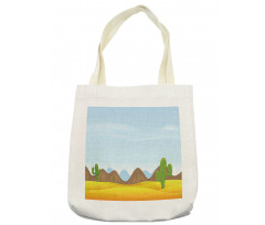 Cactus Plants Mountains Desert Tote Bag