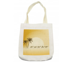 Camel Caravan and Palm Trees Tote Bag