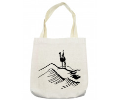 Monochromatic Man on Camel Tote Bag