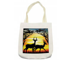 Animals on Sunset Tote Bag