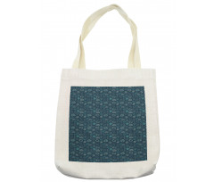 Marine Themed Monochrome Tote Bag