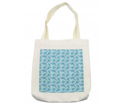 Dolphins Abstract Rounds Tote Bag