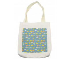 Winged Animal Clouds Tote Bag