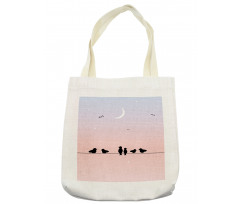 Pastel Tone Sky Moon Tote Bag