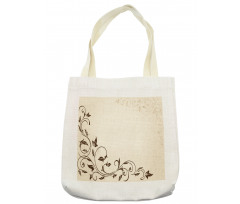 Grunge Grape Leaves Tote Bag