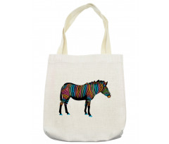 Animal Colorful Lines Tote Bag