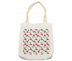 Fruits on Bicolour Hearts Tote Bag