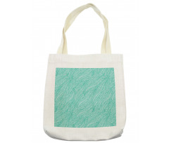 Abstract Doodle Leaves Tote Bag