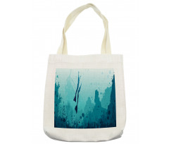 Freedivers and Coral Reef Tote Bag