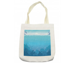 Underwater Landscape Palms Tote Bag