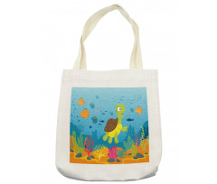 Funny Turtle Fish Types Tote Bag