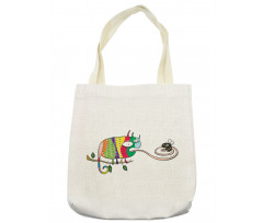 Chameleon on Branch Tote Bag