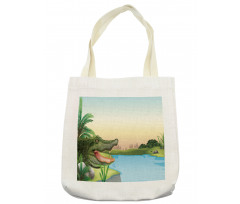 Palms Crocodiles Humor Tote Bag