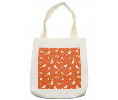 Birds with Heart Shapes Tote Bag