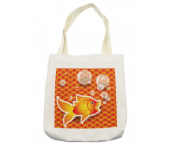 Cartoon Goldfish Bubble Tote Bag