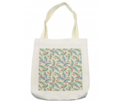 Vintage Plumerias on Leaves Tote Bag